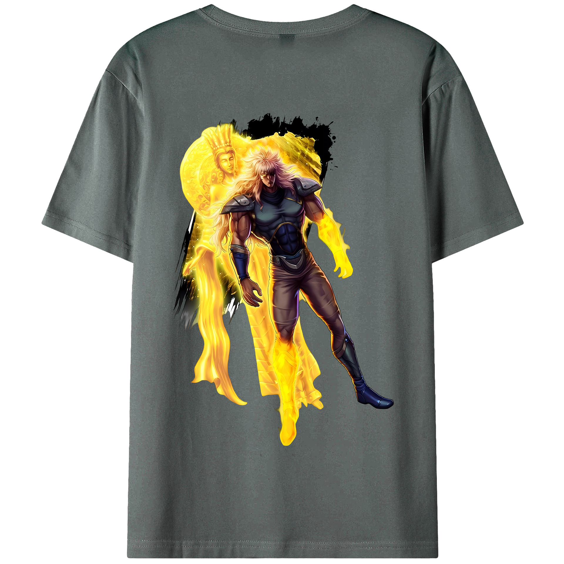 （画像用） 北斗の拳 Fist of the North Star 綿100％半袖Tシャツ（背面プリント）